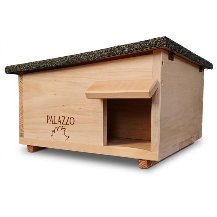 Dokkodo Igelhaus wetterfest aus Holz – Igelhotel &amp; Winterquartier mit Labyrinth-Eingang – Sicherer U