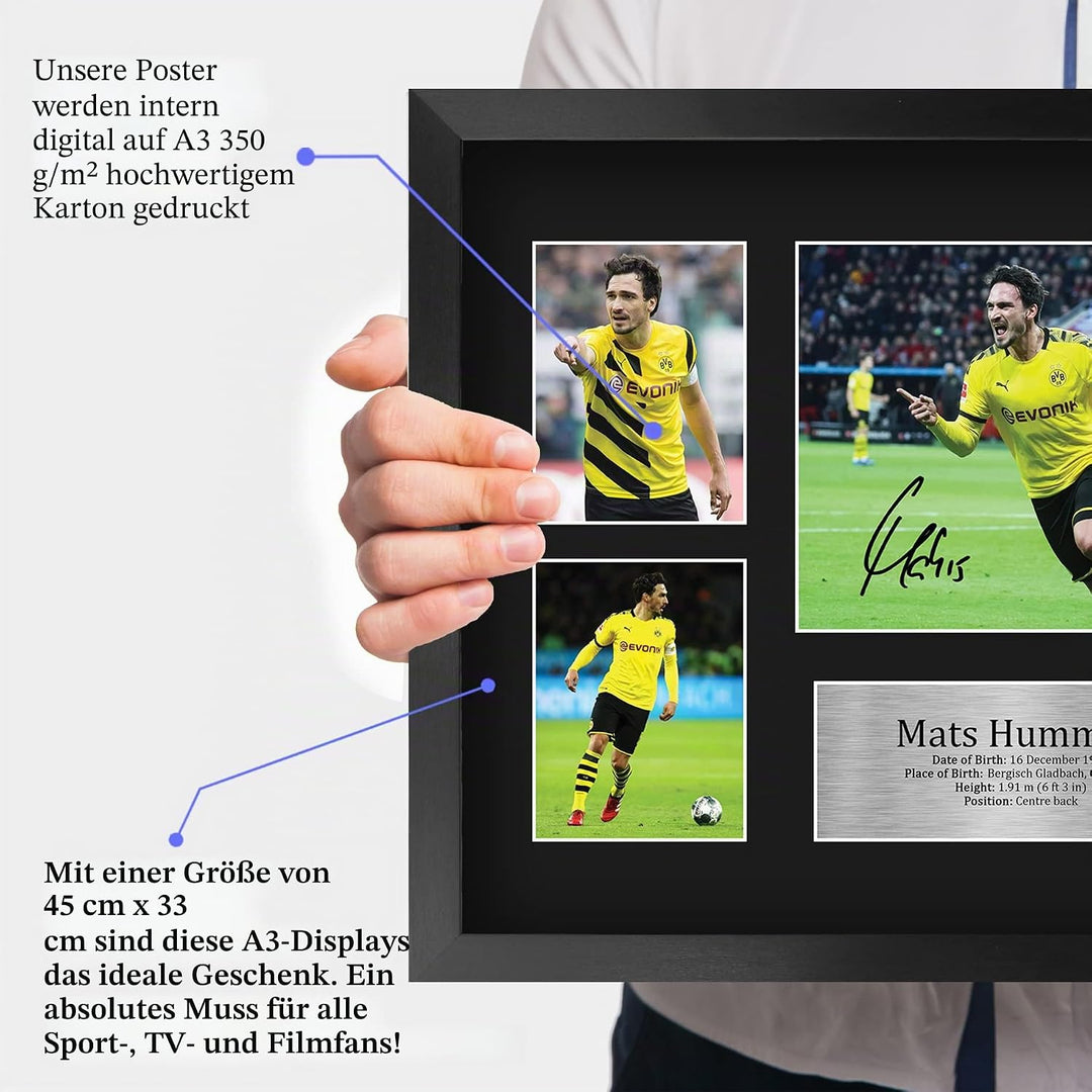 HWC Trading FR A3 Mats Hummels Borussia Dortmund Gedruckte Erinnerungsstücke Signiert Autogramm Foto