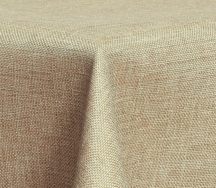 Textil Tischdecke - Leinen Optik - wasserabweisend Eckig 130x340 (Sand, ca. 130 x 340 cm) Sand ca. 1