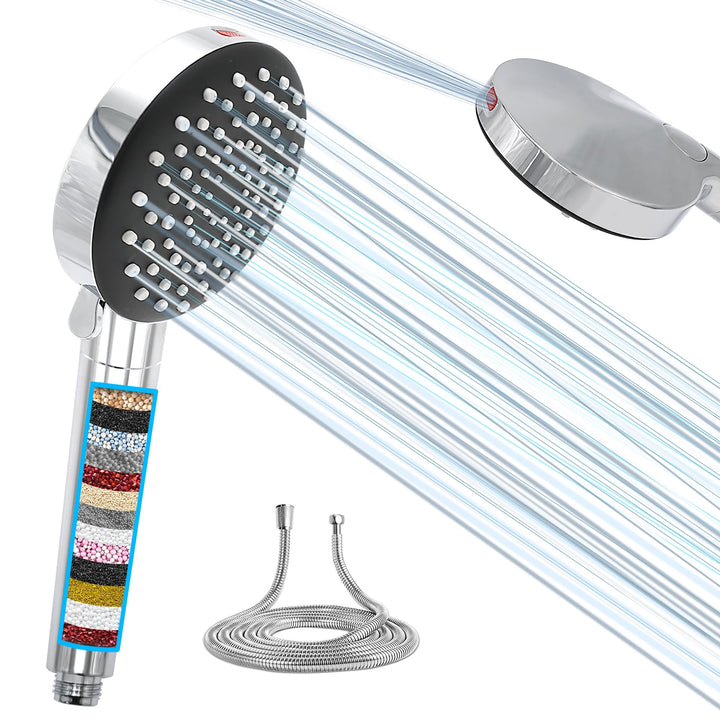Duschkopf mit Filter 6+1 Strahlarten Duschkopf mit Schlauch Duschbrause Shower Head Wassersparend Ho