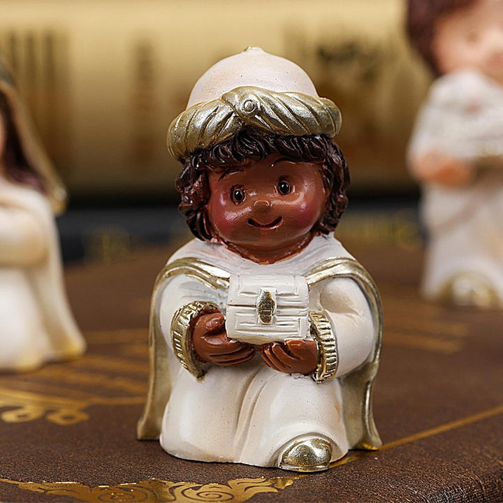 Kleine Krippenfiguren-Set, Weihnachtskrippen-Sets - Krippenfiguren-Set aus Kunstharz - 12X Jesus-Kri