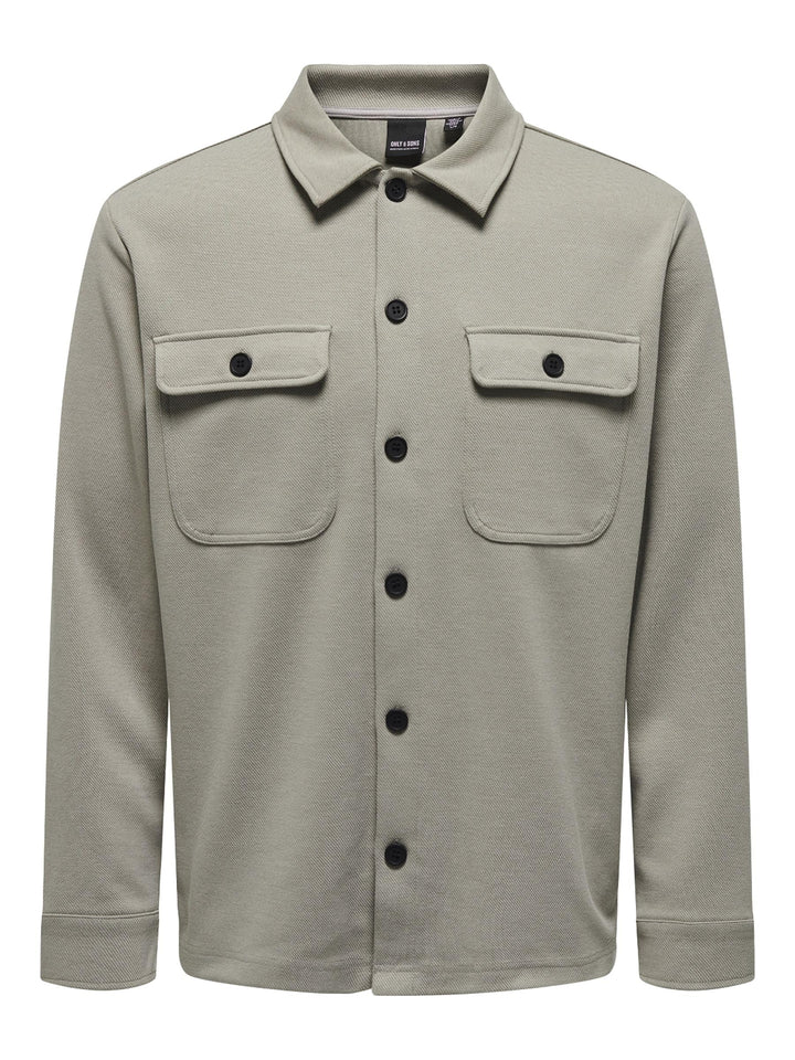 ONLY & SONS Male Hemd Normal geschnitten Hemdkragen Hemd XL Vintage Khaki/Pattern:melange, XL Vintag