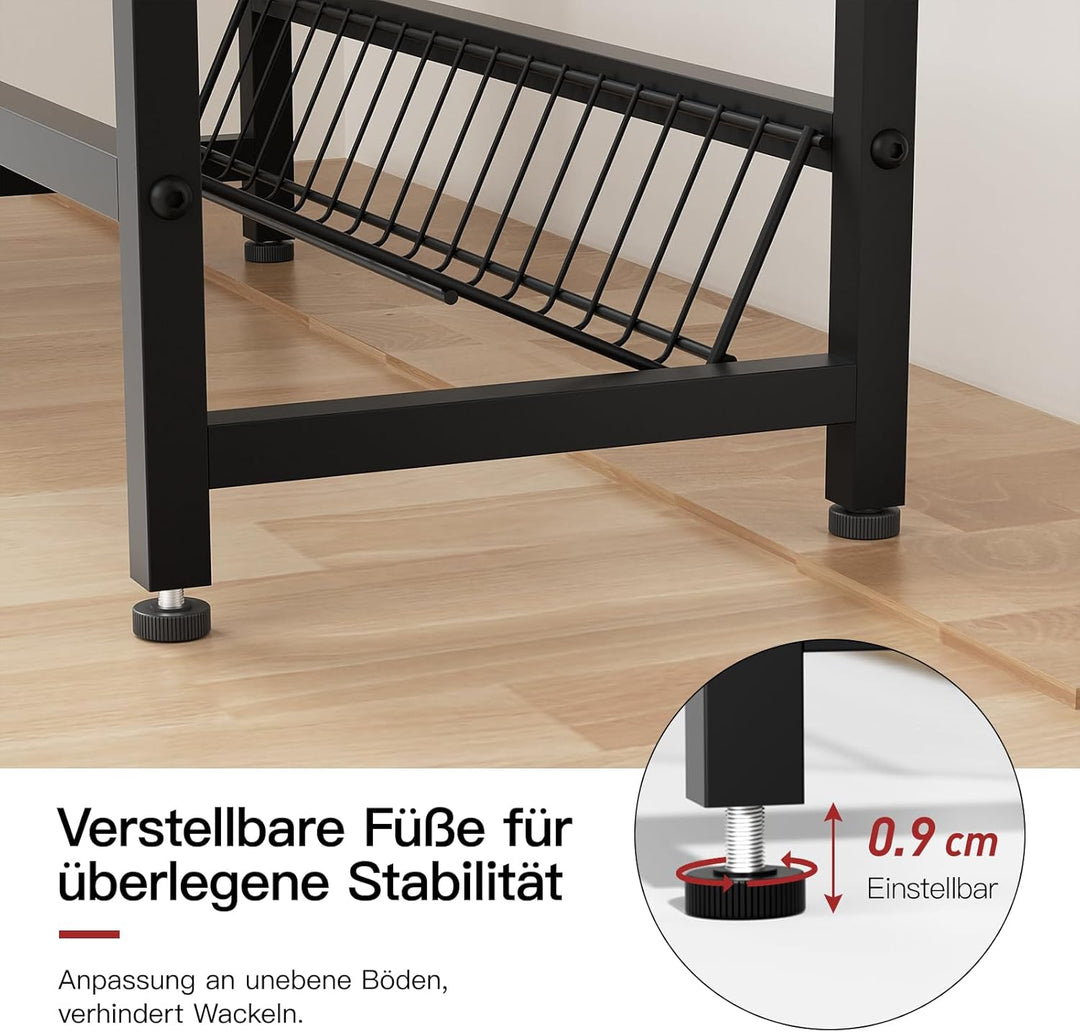 Rainsworth Getränkekistenregal mit Ablage, mit Gitterhalterung aus Metall, 33T x 75B x 113H cm Regal