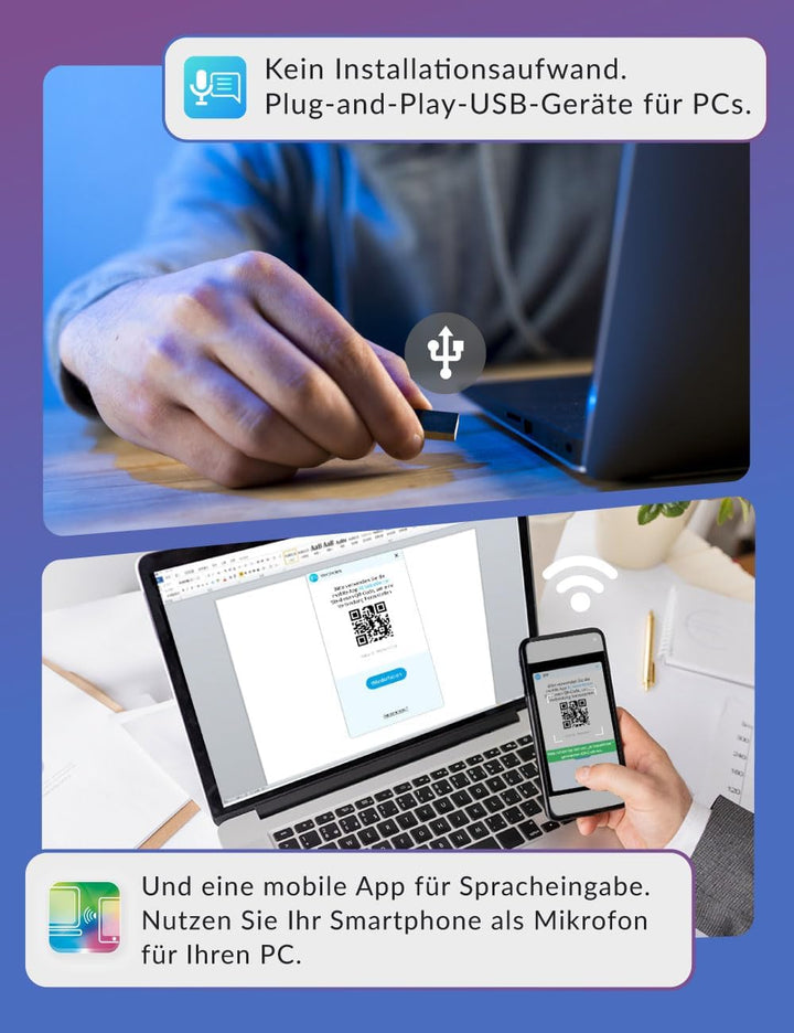 AI VoiceWriter - Smart Diktat &amp; AI Schreibassistent für Windows &amp; Mac | USB-Dongle &amp; mobile App für