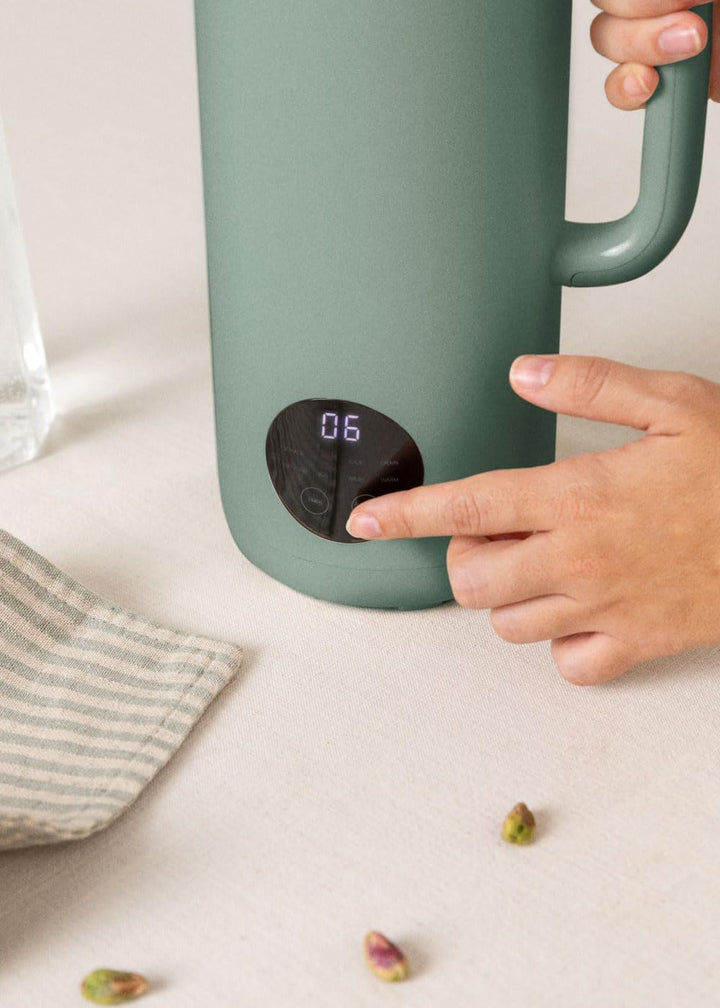 CREATE/VEGAN MILK MAKER/Multifunktionale Pflanzenmilchmaschine Grün-Sage/Programmierbar bis zu 12Std