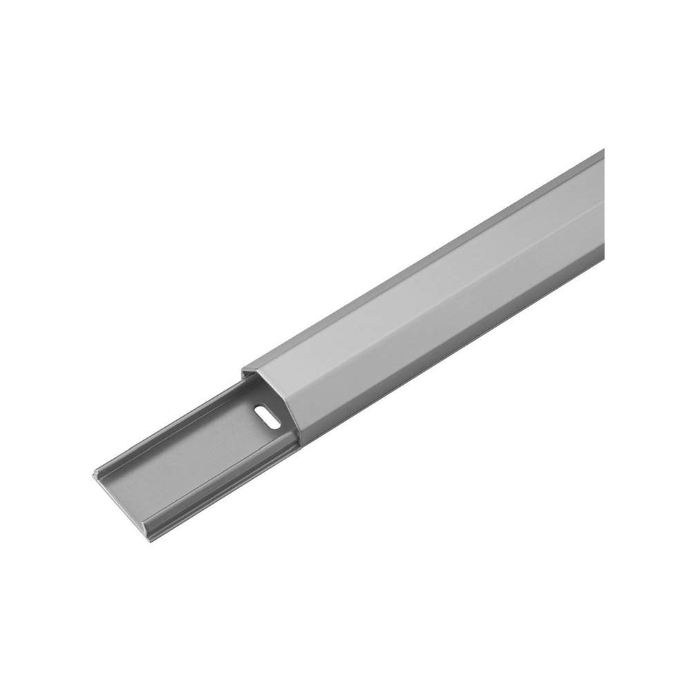 Goobay 90666 Halbrunder Aluminium-Kabelkanal 33 mm, Länge 1, 1 m, Zum Unsichtbaren Verlegen von Kabe