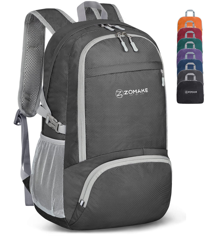 ZOMAKE Leicht Faltbarer Rucksack Packbare Backpacks 30L,Kleiner Faltbar Wanderrucksack Wasserdicht f