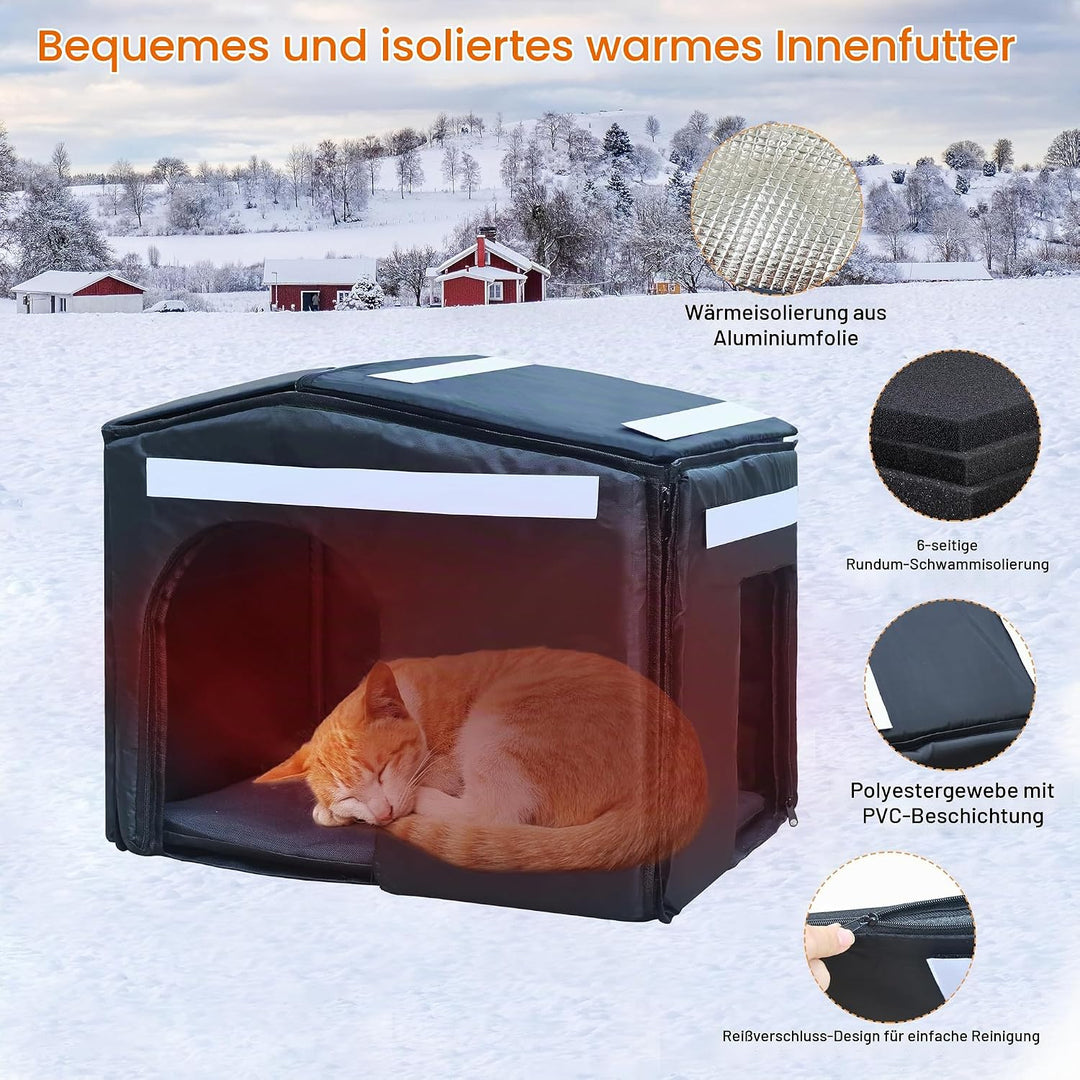 Katzenhaus Outdoor Winterfest mit isolierter, Feral katzenhöhle Wetterfest | Kunststoff-Katzenhäuser