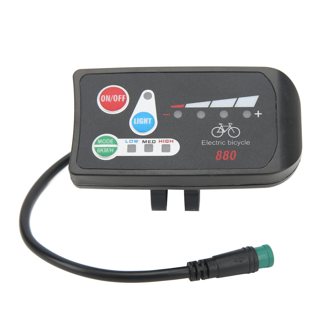 BuyWeek Elektrofahrrad LED Display, E-Bike LED Display Bedienfeld Wasserdichter 5P Anschluss Elektro