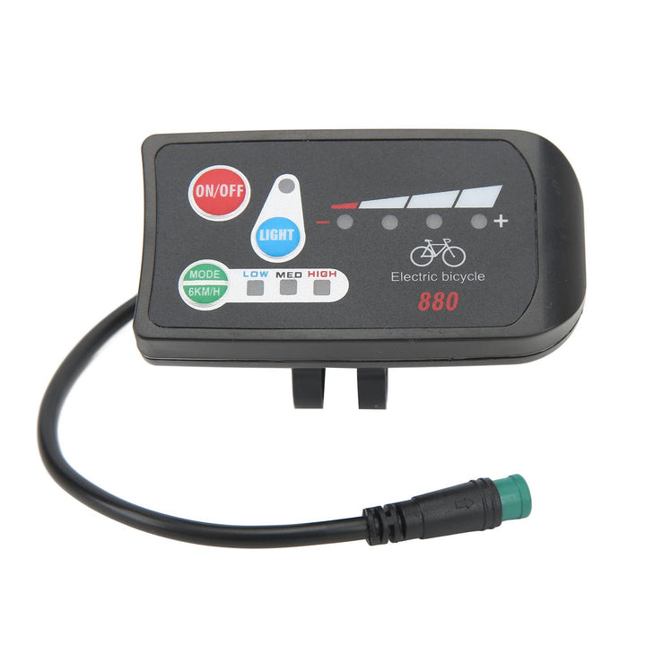 BuyWeek Elektrofahrrad LED Display, E-Bike LED Display Bedienfeld Wasserdichter 5P Anschluss Elektro