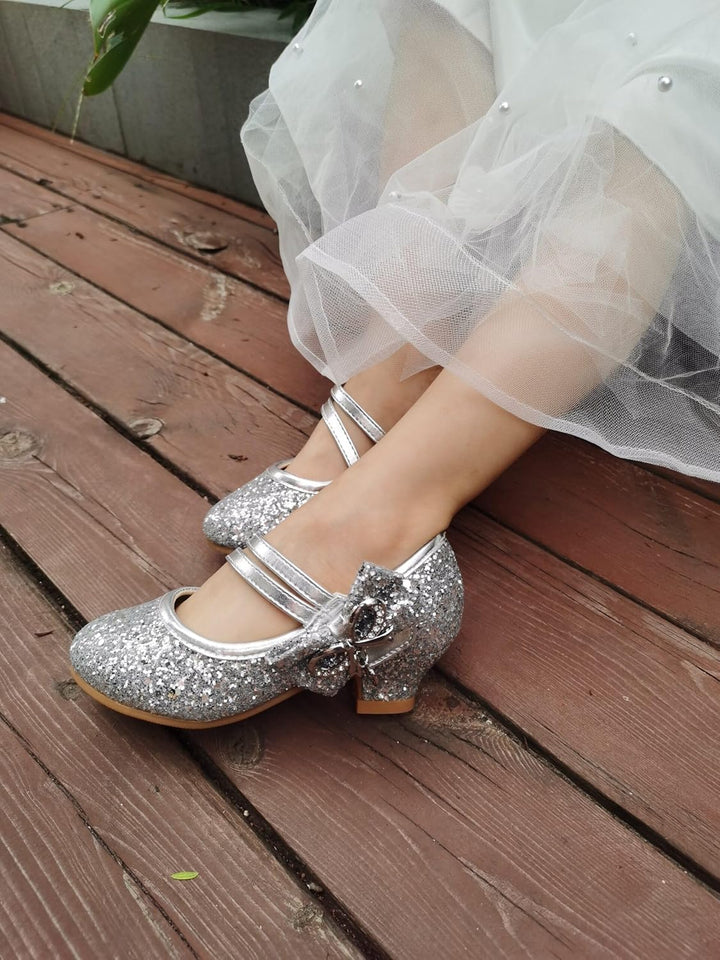 EIGHT KM EKM7018 Mädchen High Heel Kleid Schuhe Mary Jane Prinzessin Hochzeit Pumps Schuhe Glänzend