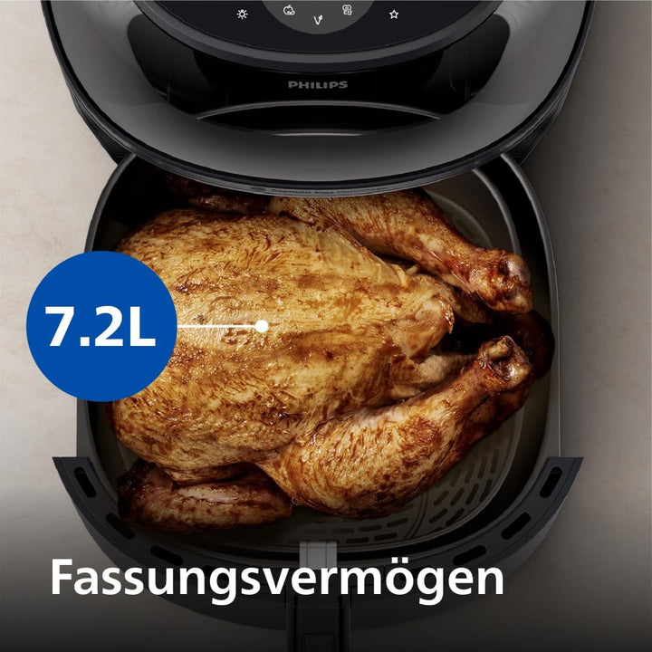 Philips Airfryer 3000 Series 7.2L, Sichtfenster, 16-in-1 Airfryer, RapidAir Plus Technologie, wenige