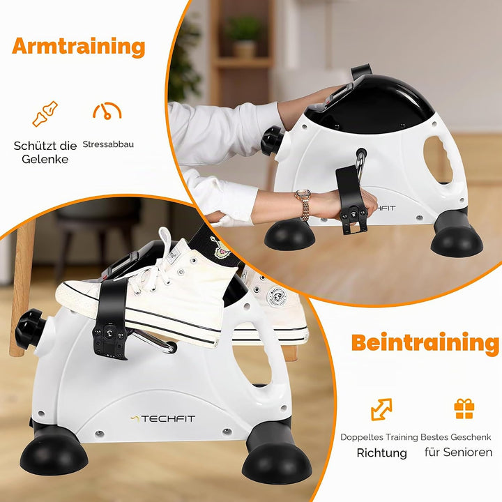 Techfit Pedal-Ausbilder, Mini-Heimtrainer für Heim und Büro, leichte Trainingsmaschine für Arme und