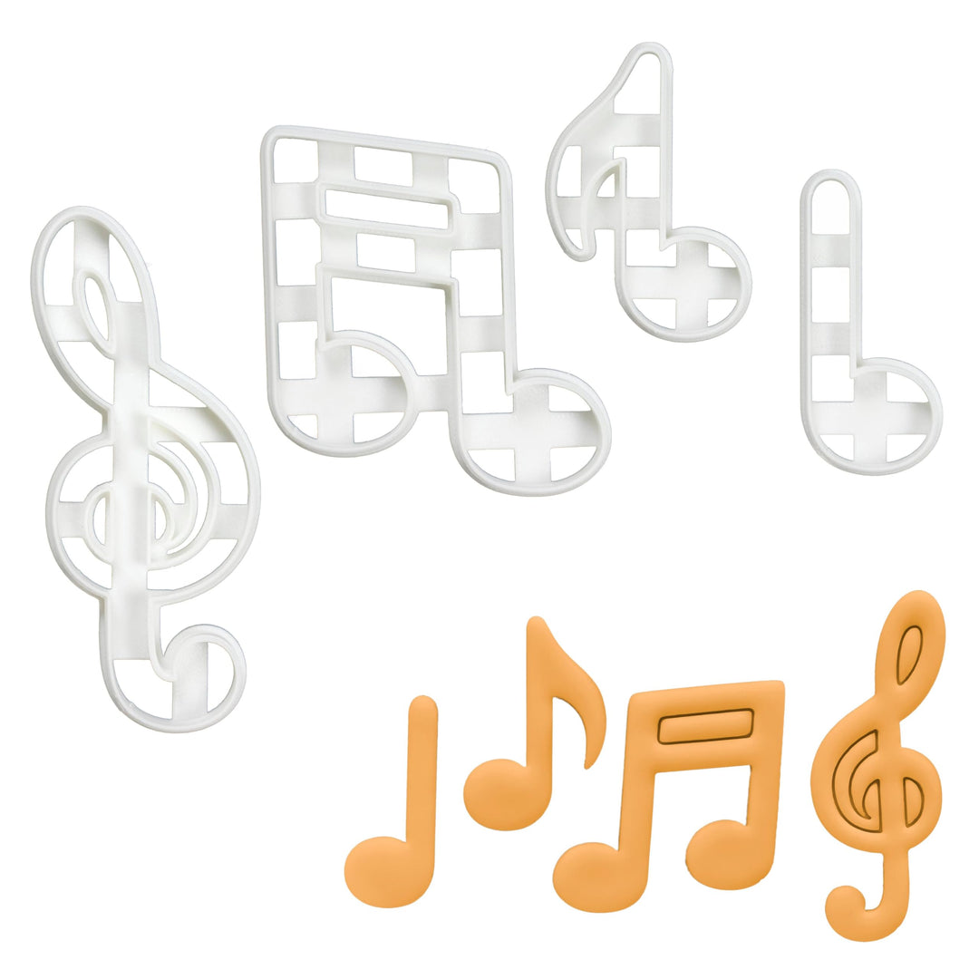 Musiknoten und Violinschlüssel Ausstechformen, 4 Teil