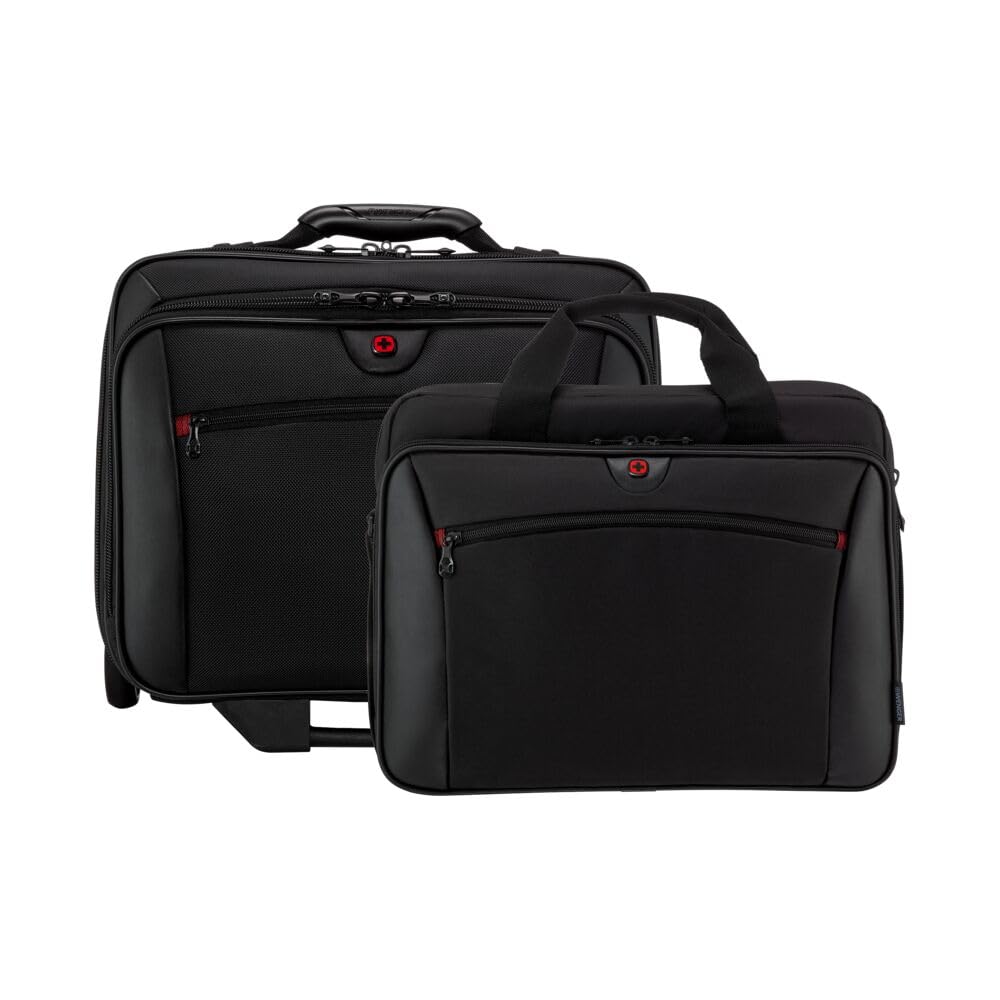 WENGER Potomac 2-TLG Laptop Trolley für Notebook bis 17 Zoll, herausnehmbare Laptoptasche 15 Zoll, 2