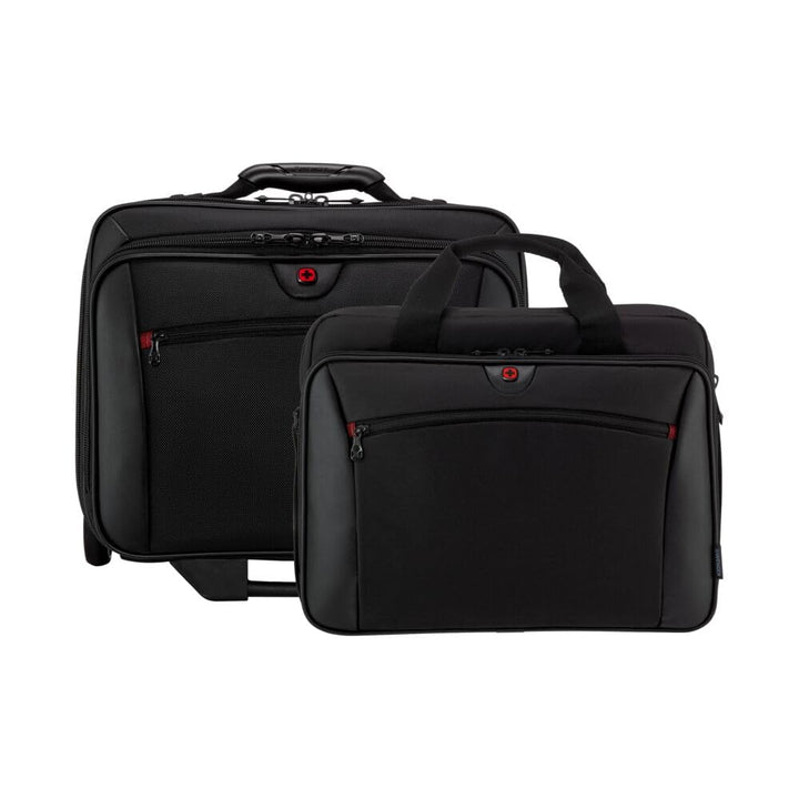 WENGER Potomac 2-TLG Laptop Trolley für Notebook bis 17 Zoll, herausnehmbare Laptoptasche 15 Zoll, 2