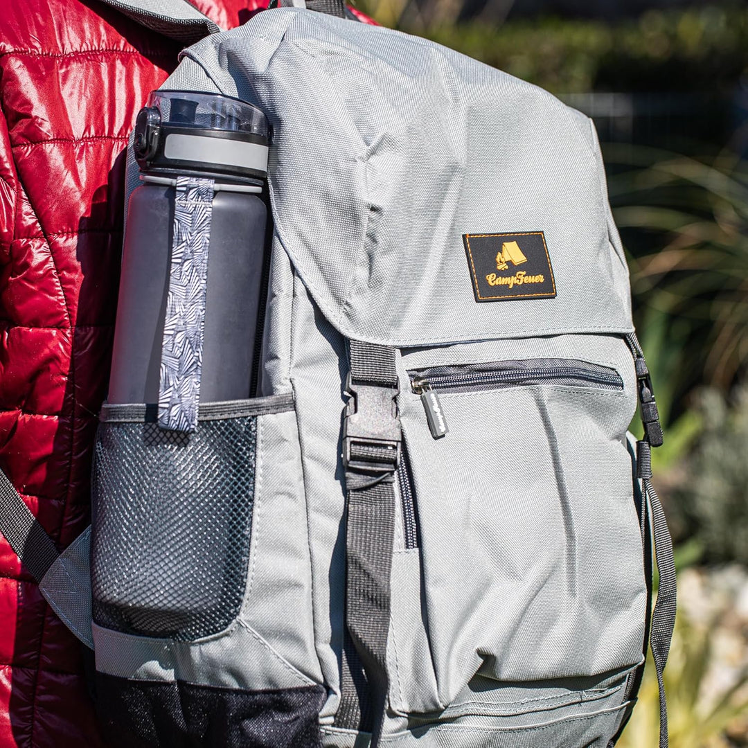 CampFeuer Kühlrucksack 20 Liter | leicht und wasserdicht | grau | Isoliertasche für BBQ, Camping, St