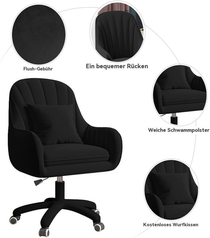 Bürostuhl Stuhl Computerstuhl mit mittelhoher Rückenlehne Gepolsterter moderner Computer-Arbeitsstuh