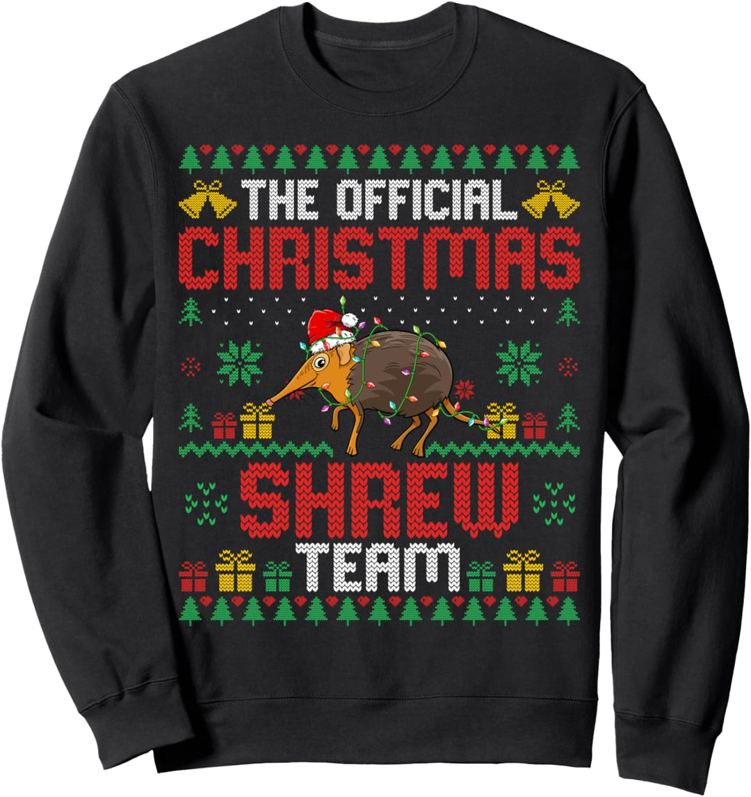 Christmas Shrew Team - Shrew Wearing Santa Hat Xmas Sweatshirt