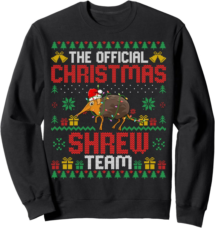 Christmas Shrew Team - Shrew Wearing Santa Hat Xmas Sweatshirt