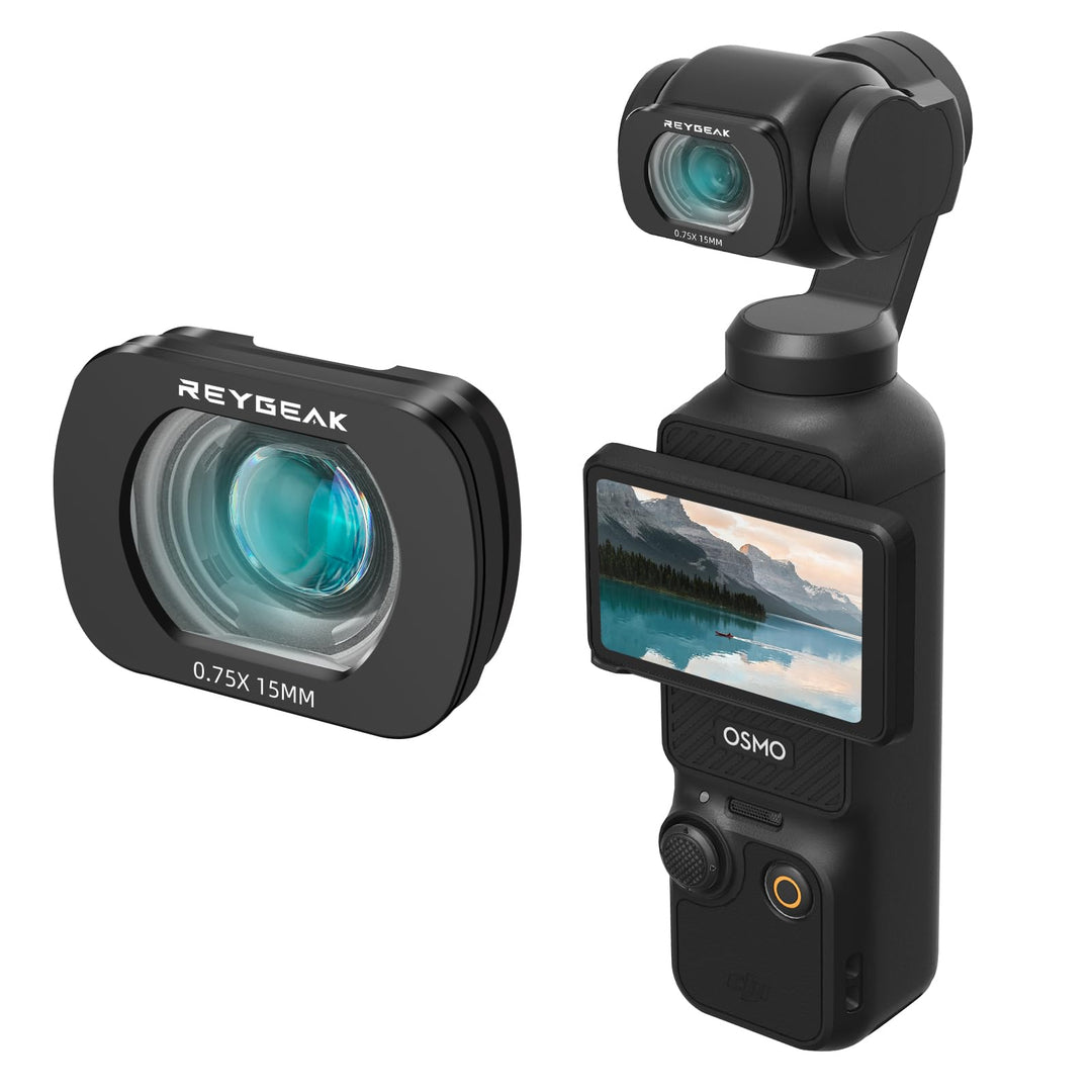 REYGEAK Weitwinkelobjektiv Kompatibel mit Osmo Pocket 3, Magnetische Designlinse für DJI Osmo Pocket