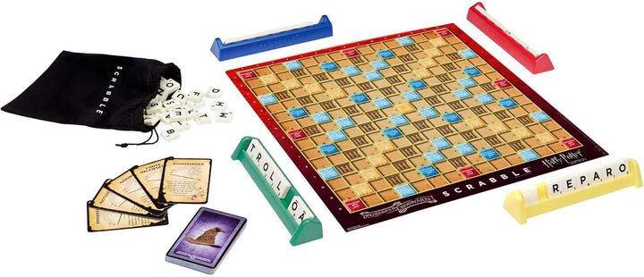 Mattel Games - Scrabble Harry Potter Wortspiel in deutscher Sprachversion, Brettspiel, Familienspiel