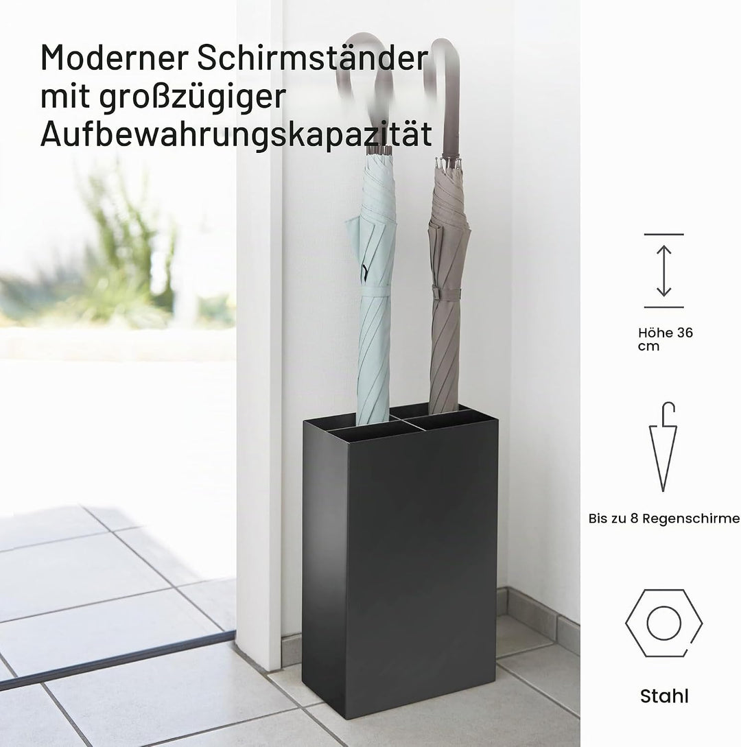 YAMAZAKI Smart Schirmständer, Stahl, Schwarz,