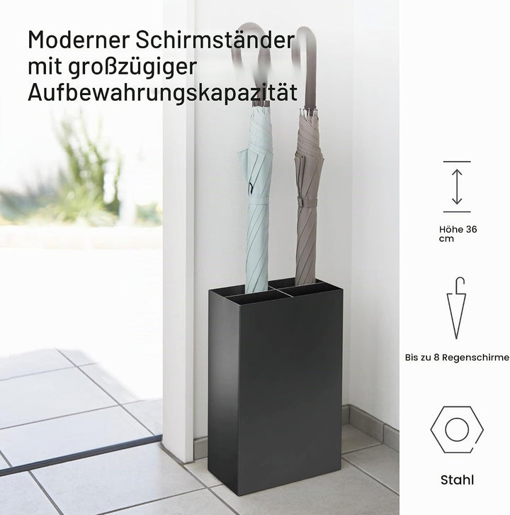 YAMAZAKI Smart Schirmständer, Stahl, Schwarz,
