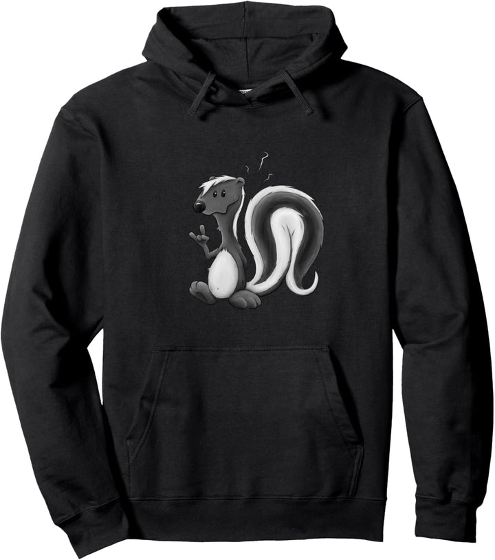 Lustig stinkendes Skunk süsse Stinktier Illustration Pullover Hoodie