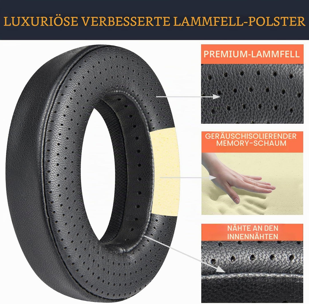 SOULWIT Lammfell Ersatz Ohrpolster für Focal Clear/Clear MG/Utopia/Elegia/Elex/Stellia/Celestee/Radi