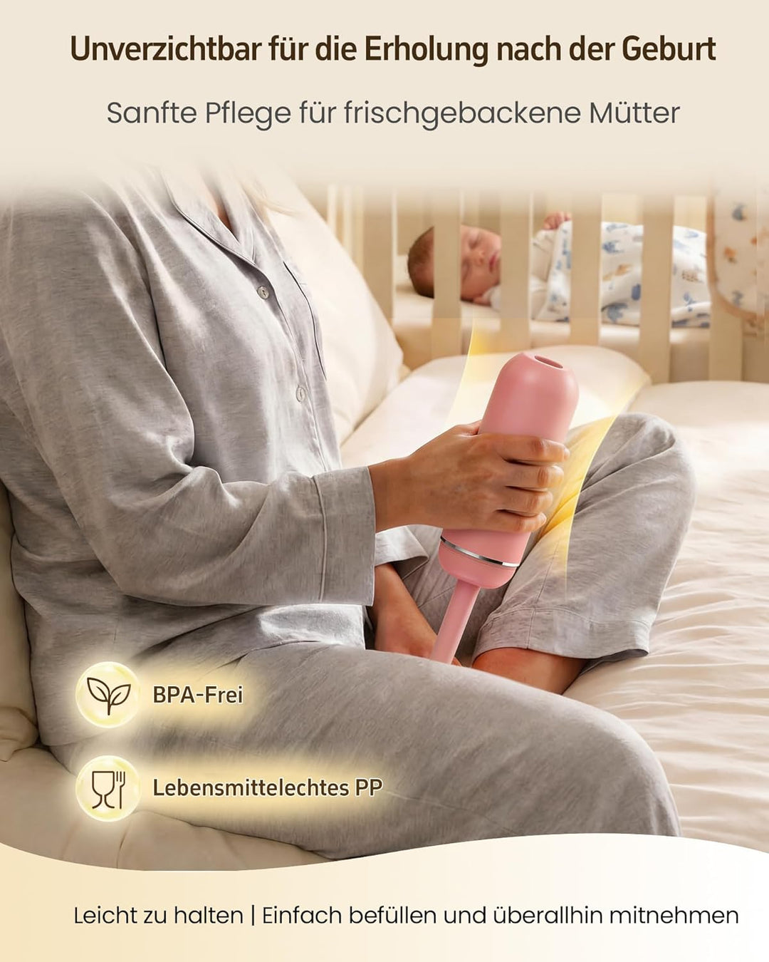 Tragbares Reise Po Dusche mit Einziehbarer Düse | BPA-free Podusche & Intimdusche für Frau und Mann