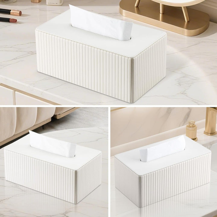 KINGFOM Kosmetiktücherbox Taschentuchbox, Rechteckige Tissue Box Tücherbox für Wohnzimmer, Badezimme