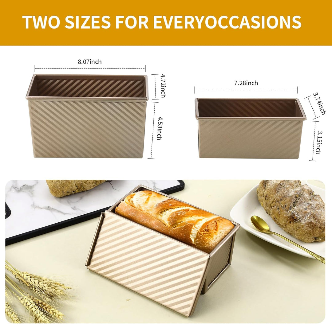 Antihaft Brot Toastform mit Deckel 2 Stücke Toast Backform mit Deckel Backform Toastbrot mit Deckel