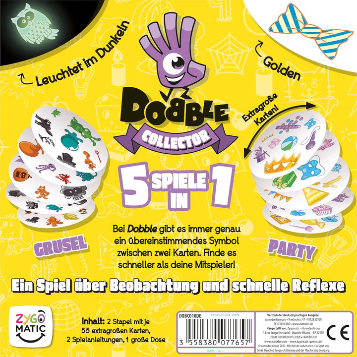 Asmodee, Dobble Collector, DE-Version, Familienspiel, Kartenspiel, Schnelles und lustiges Gesellscha