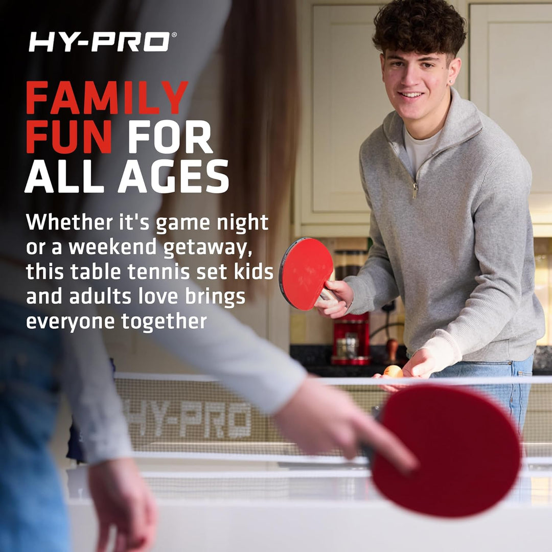 Hy-Pro Tischtennis-Set – 4 Schläger, 8 Bälle, Tragetasche, 3-Sterne-Bälle, Tischtennis-Schläger, Tis