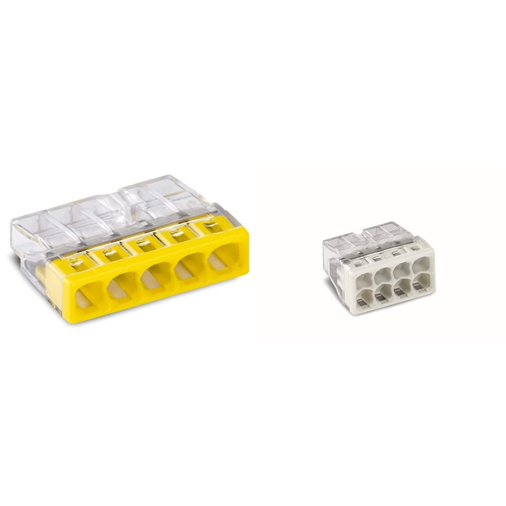 WAGO® Klemme, 5-Leiter, Verbindungsdosenklemme, 2273-205 (100 Stück) & ® Klemme, 8-Leiter, Verbindun
