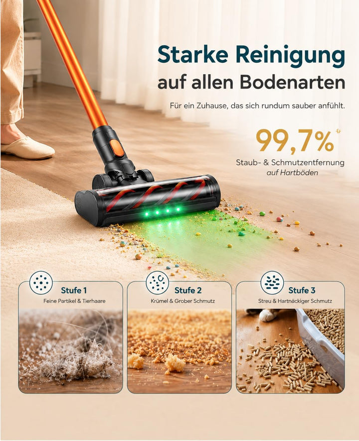 Fieety Akku Staubsauger, 650W/55kPa/70Min Faltbarer &amp; Flexibler Staubsauger | Staubsauger Kabellos m