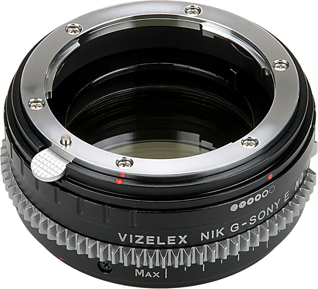 Vizelex CINE ND Throttle Lens Adapter Compatible with Nikon F-Mount G-Type Lenses on Sony E-Mount Ca