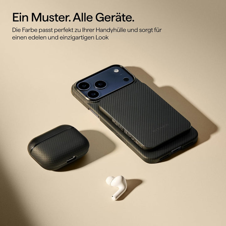 pitaka Hülle für AirPods Pro 3 2025 Magnetische Schutzhülle Kompatibel mit Magsafe mit Rundumschutz