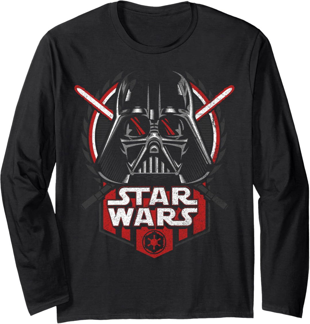 Star Wars Darth Vader Crossed Sabers Portrait Langarmshirt