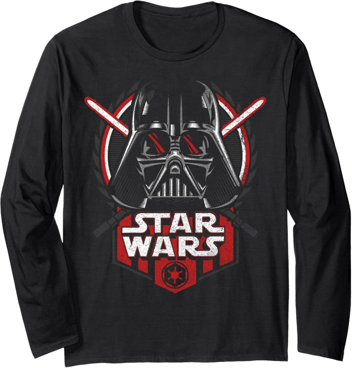 Star Wars Darth Vader Crossed Sabers Portrait Langarmshirt