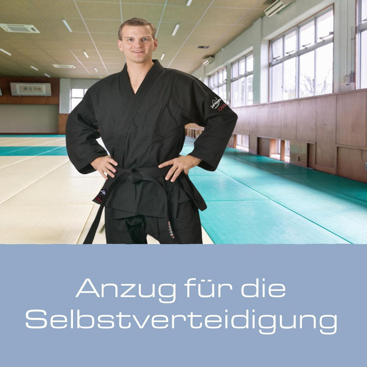 Ju-Sports Ju-Jutsu Anzug Cayon Black I Moderner Jujutsu Anzug Kinder & Erwachsene I Kampfanzug fürs