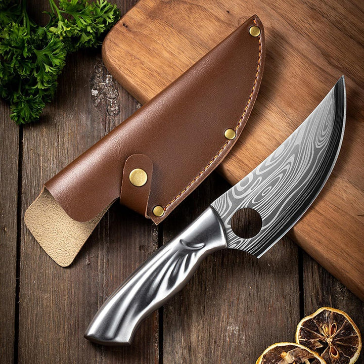 Fubinaty Japanisches Kochmesser High Carbon Steel Ausbeinmesser Kleines Hackmesser Outdoor Küchenmes