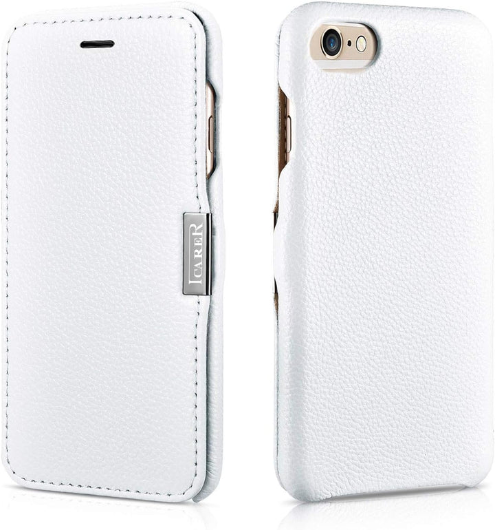 ICARER Tasche passend für Apple iPhone 6S und iPhone 6 (4,7 Zoll), Case Aussenseite aus Echt-Leder,