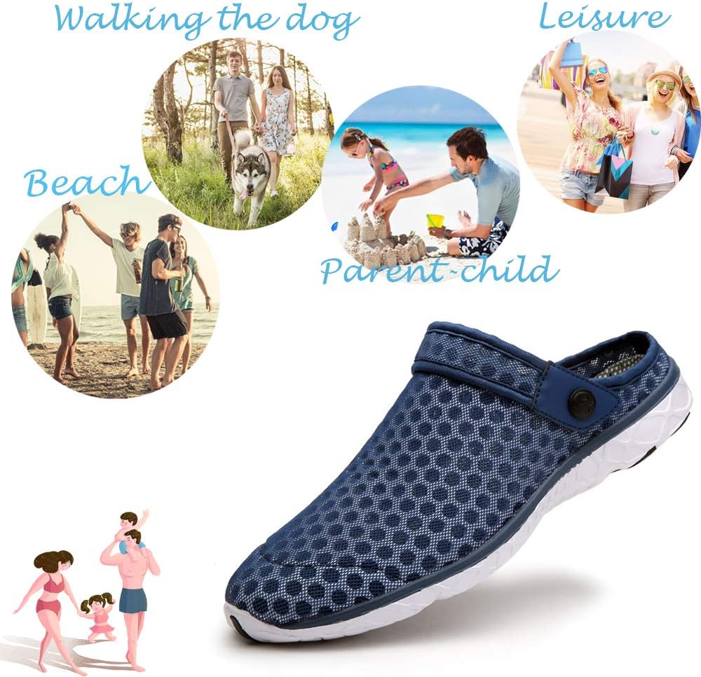 Unisex Clogs Hausschuhe Atmungsaktiv Mesh Pantoletten Sommer Beach Freizeit Schuhe rutschfest Weiche