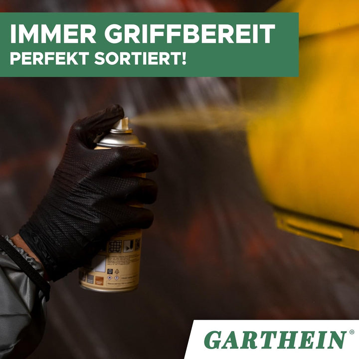 2er Set Spraydosenhalter für 10 Dosen - Metall Wandhalterung Werkstatt - Schwarz Rostfrei Spraydosen