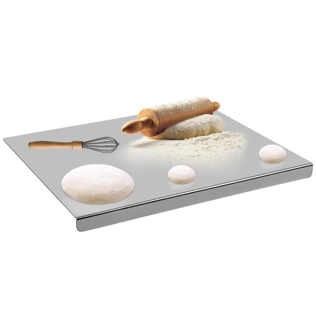 Edelstahl-Schneidebrett 30 x 40cm,Küche Schneidbrettchen,Schweres Schneidebrett zum Kochen, Backen B