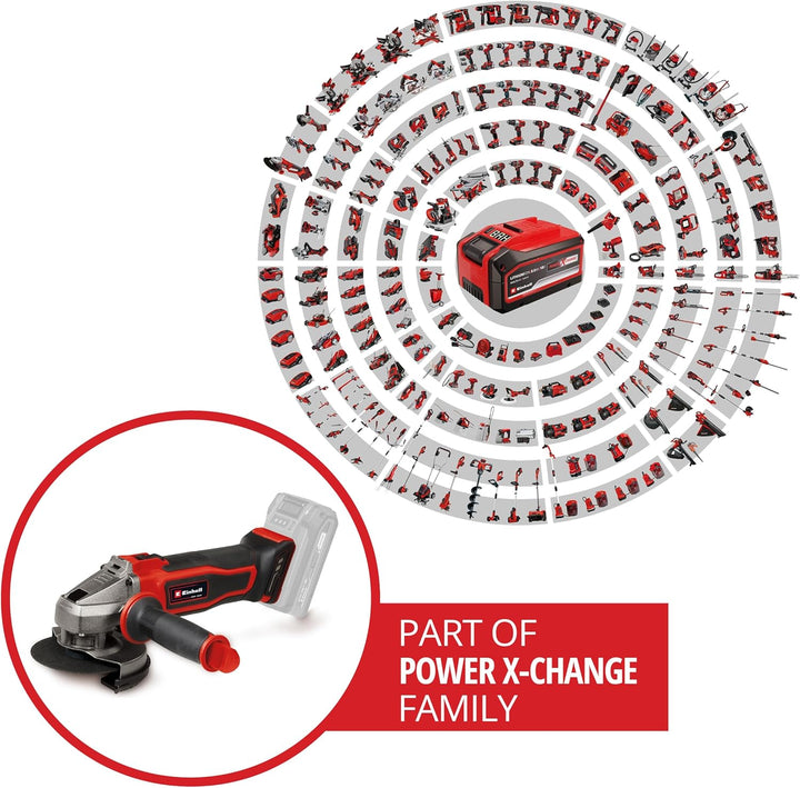 Einhell Akku-Winkelschleifer TE-AG 18/115-2 Li - Solo Power X-Change (18 V, 115 mm Scheibendurchmess