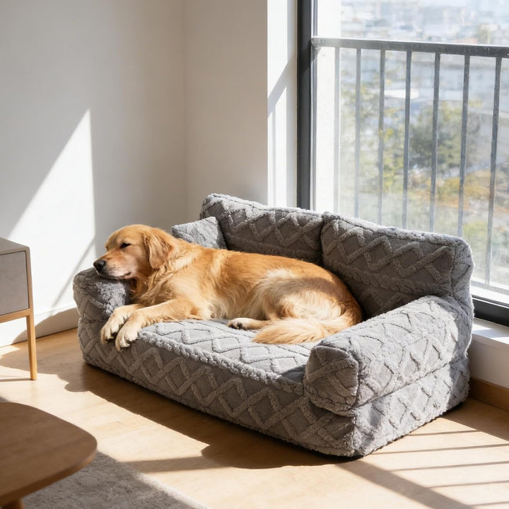 Generisch 2026 Stützendes Schlafsofa für Hunde Katzen, orthopädischer Komfort mit abnehmbarem, wasch