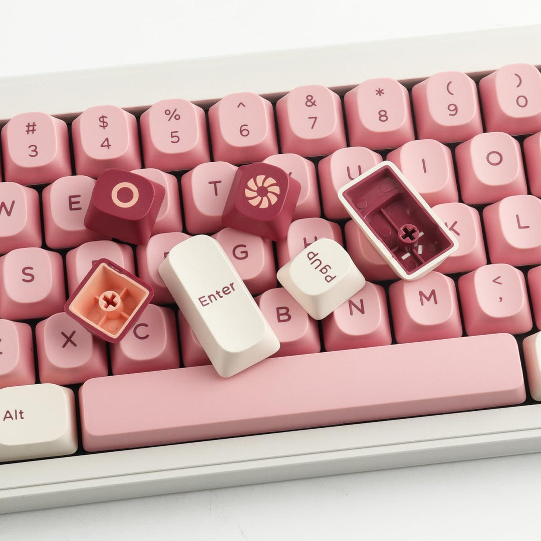 Sunzit PBT Keycaps 173 Tasten YMK Profil Keycaps Rosa Weiss Custom Dye-Sub Tastenkappen Set Side Pri
